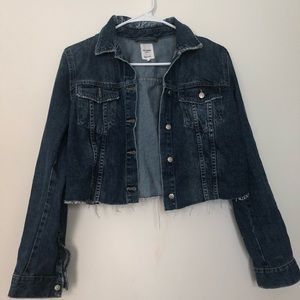 Zara cropped and frayed denim jacket